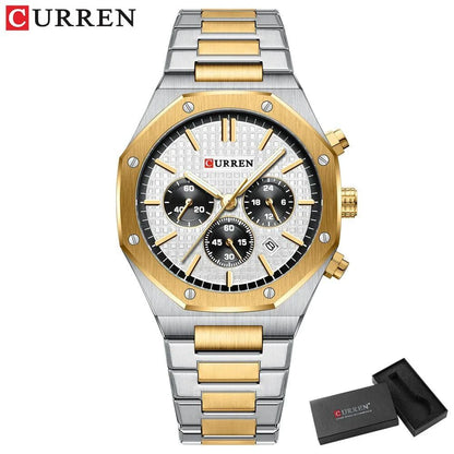 CURREN Luxury Gold Chronograph Watch - Just Endless