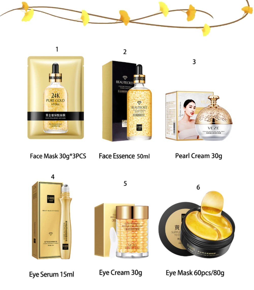 24K Gold Nicotinamide Skin Care Set - Just Endless