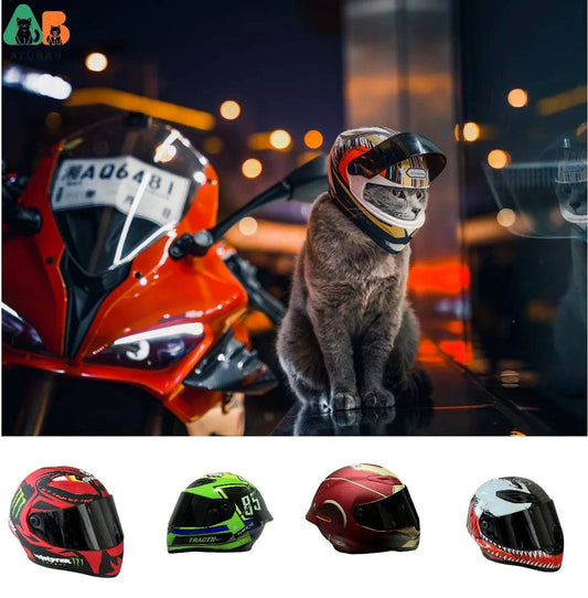 Full Face Motorcycle Cat Dog Helmet