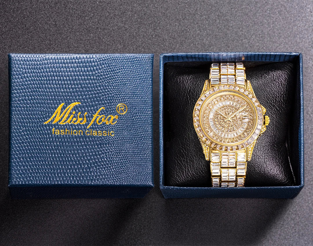 MISSFOX Full Diamond Luminous Watch For Men - Just Endless