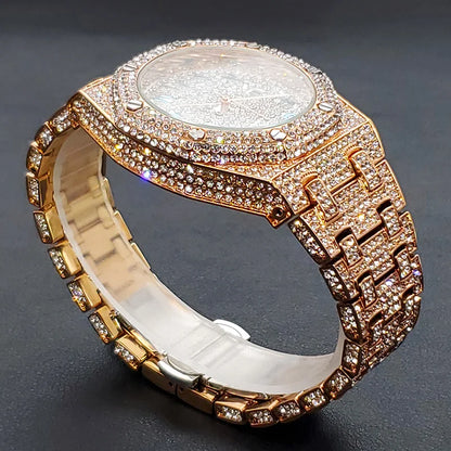 Full Diamond Watches For Men (Arab Number) - Just Endless