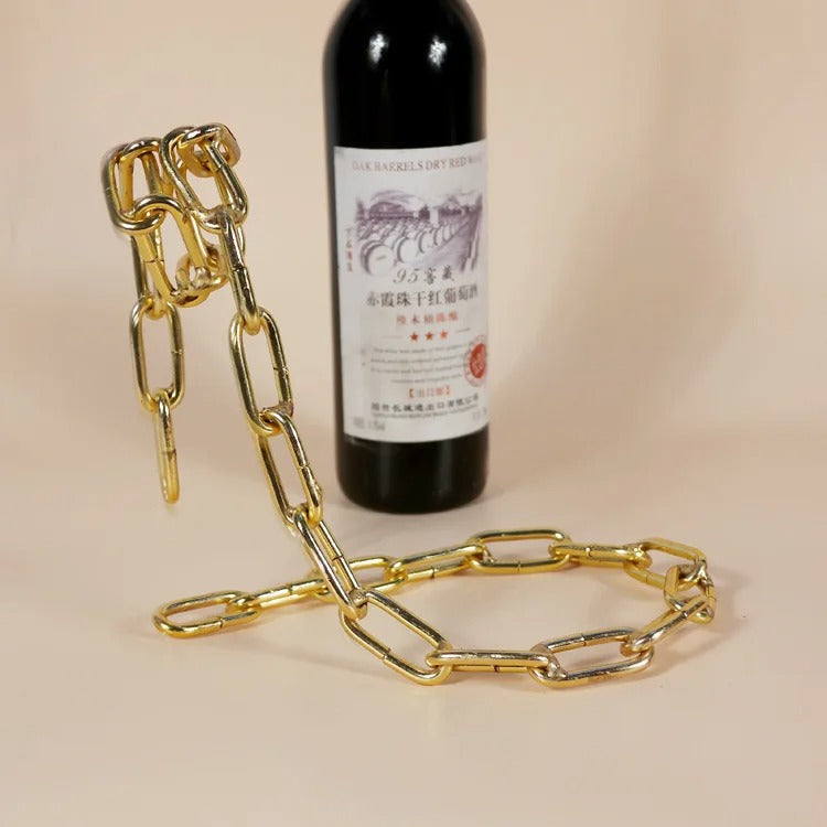 Iron Chain Floating Wine Holder - Just Endless