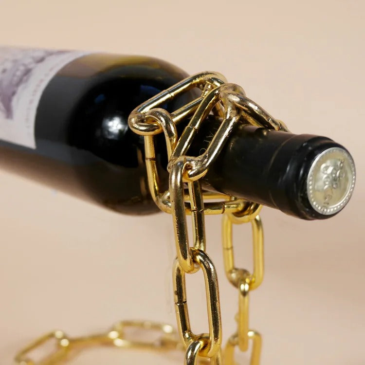 Iron Chain Floating Wine Holder - Just Endless