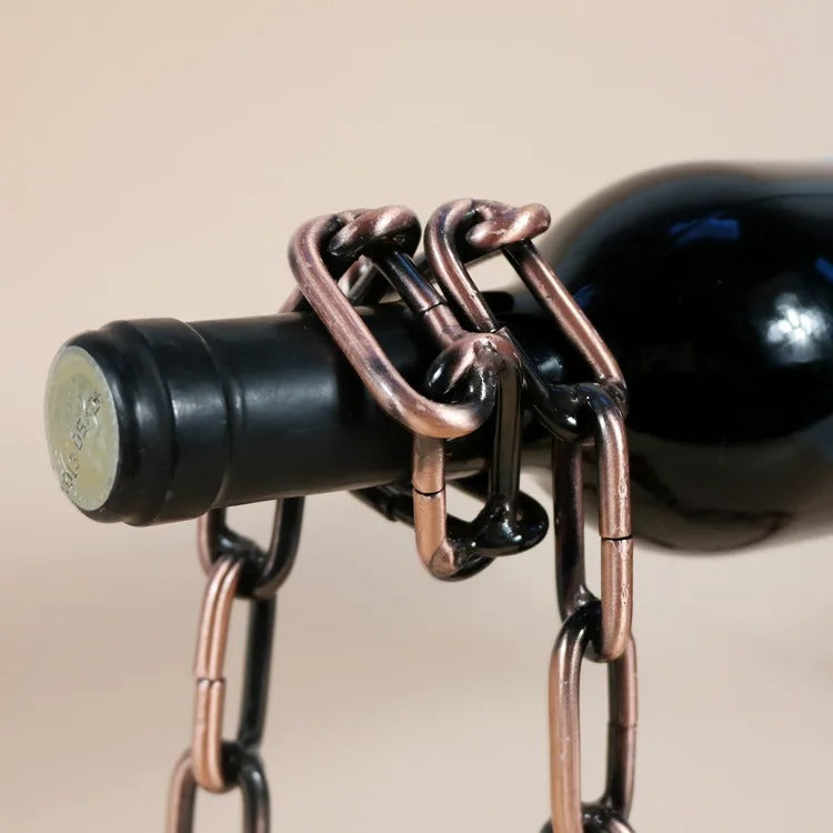 Iron Chain Floating Wine Holder - Just Endless