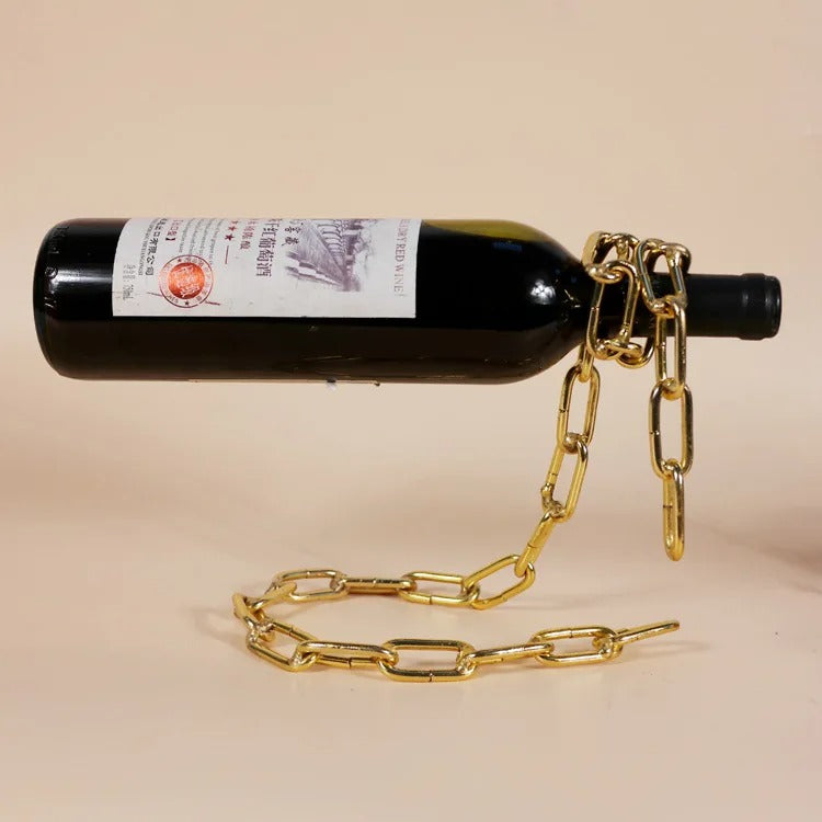 Iron Chain Floating Wine Holder - Just Endless