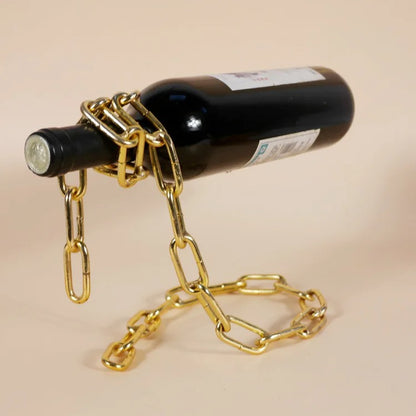 Iron Chain Floating Wine Holder - Just Endless