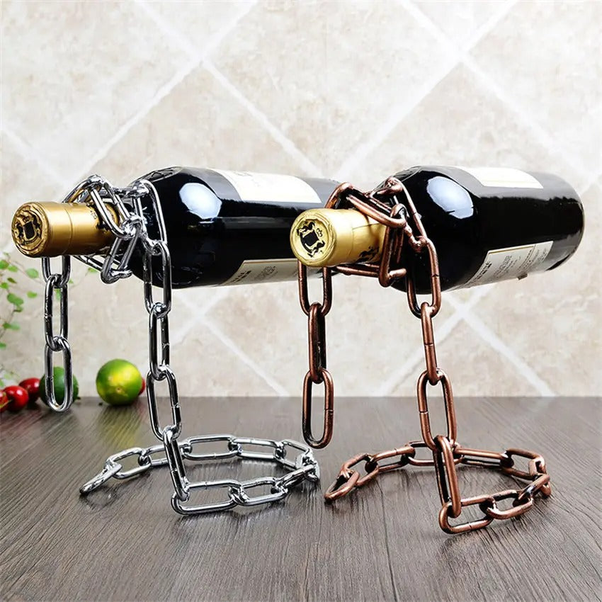 Iron Chain Floating Wine Holder - Just Endless