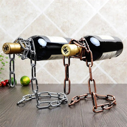 Iron Chain Floating Wine Holder - Just Endless