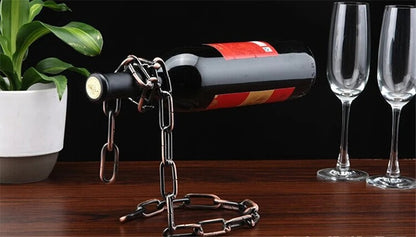 Iron Chain Floating Wine Holder - Just Endless