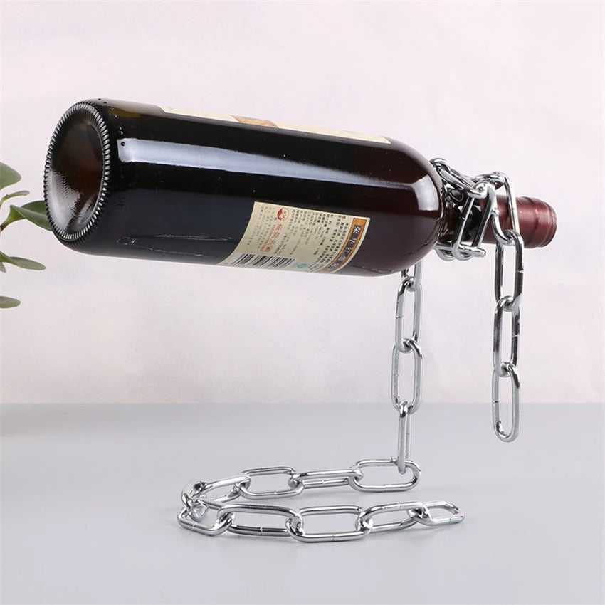 Iron Chain Floating Wine Holder - Just Endless