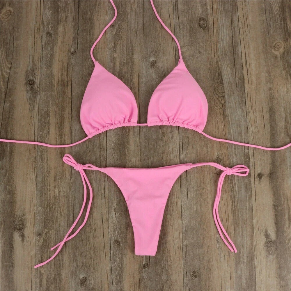 2024 Summer Sexy Solid Beach Bikini 