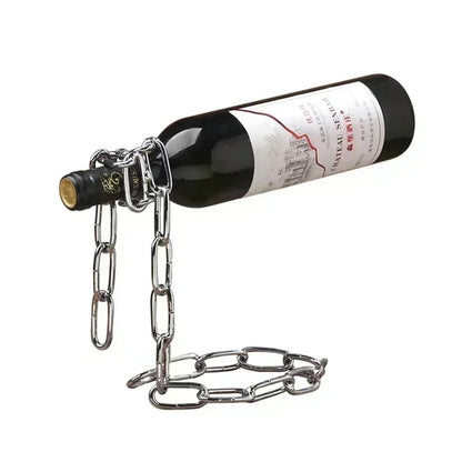 Iron Chain Floating Wine Holder - Just Endless