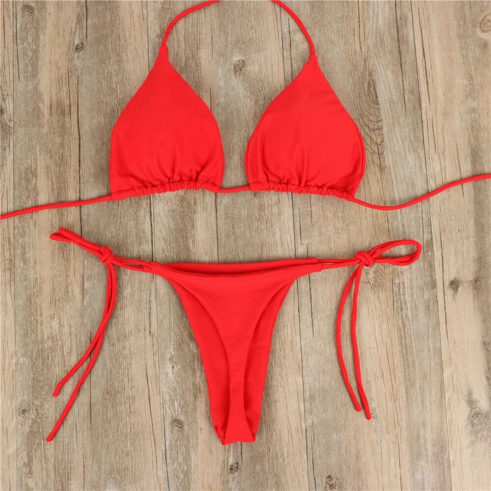 2024 Summer Sexy Solid Beach Bikini 